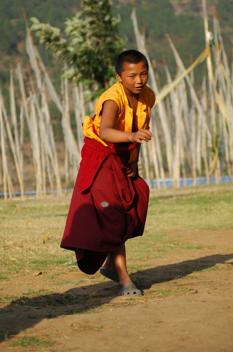 Young monk at Divine Madman Monastery