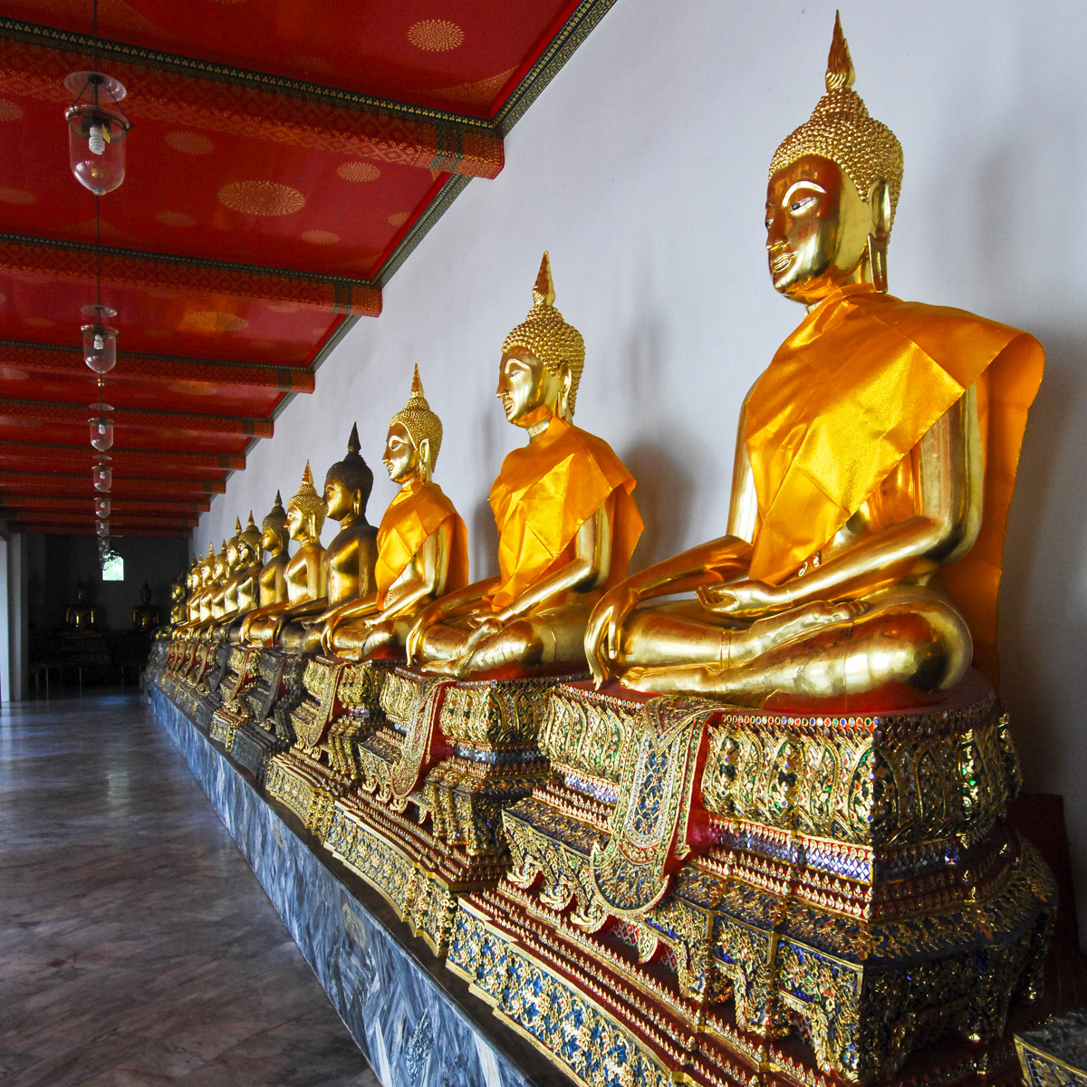 Golden Buddhas, Wat Pho, Bangkok