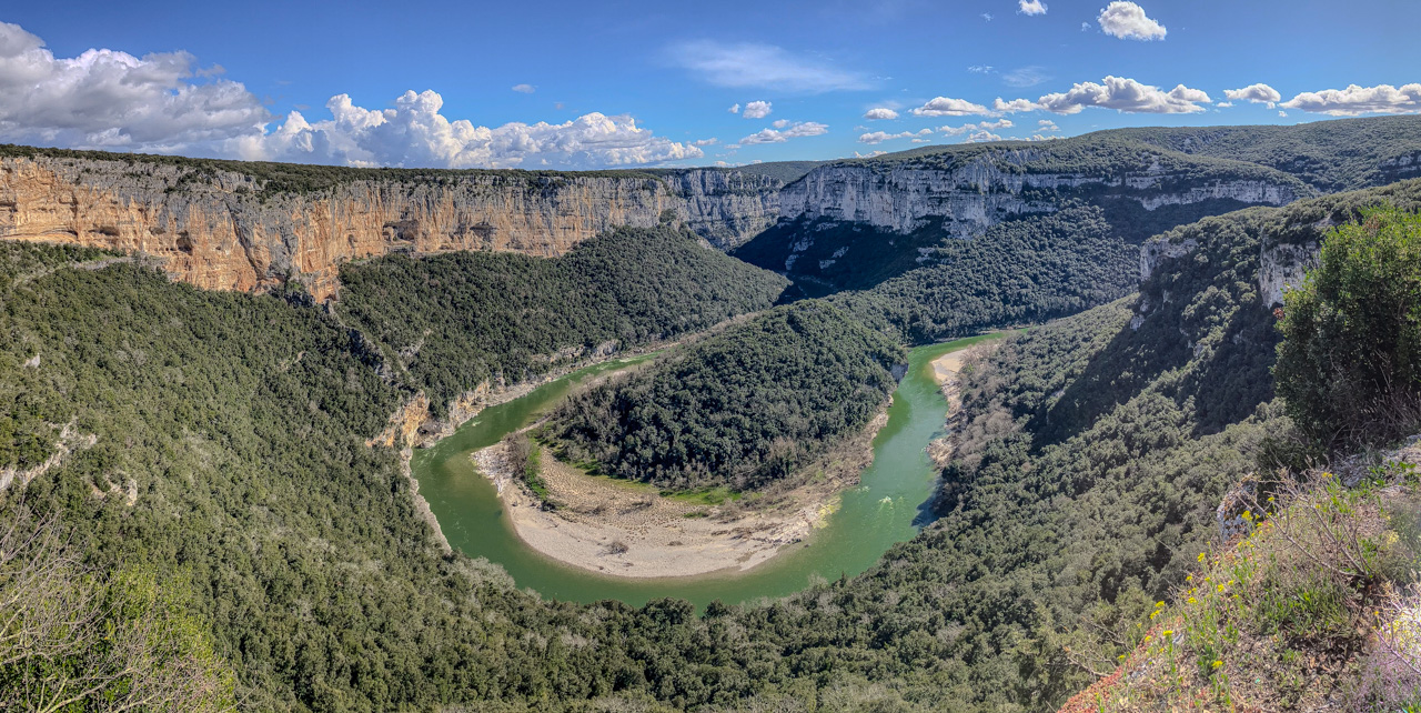 Perfekter Mäander, Ardèche