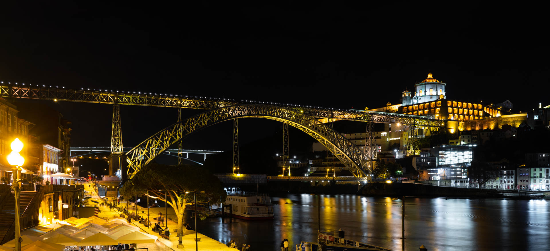 Ponte Dom Luiz I bei Nacht