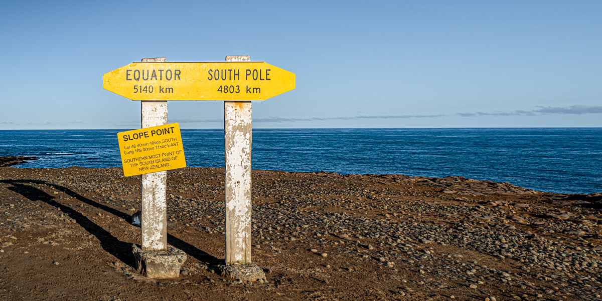 Slope Point, southern most point of New Zealand