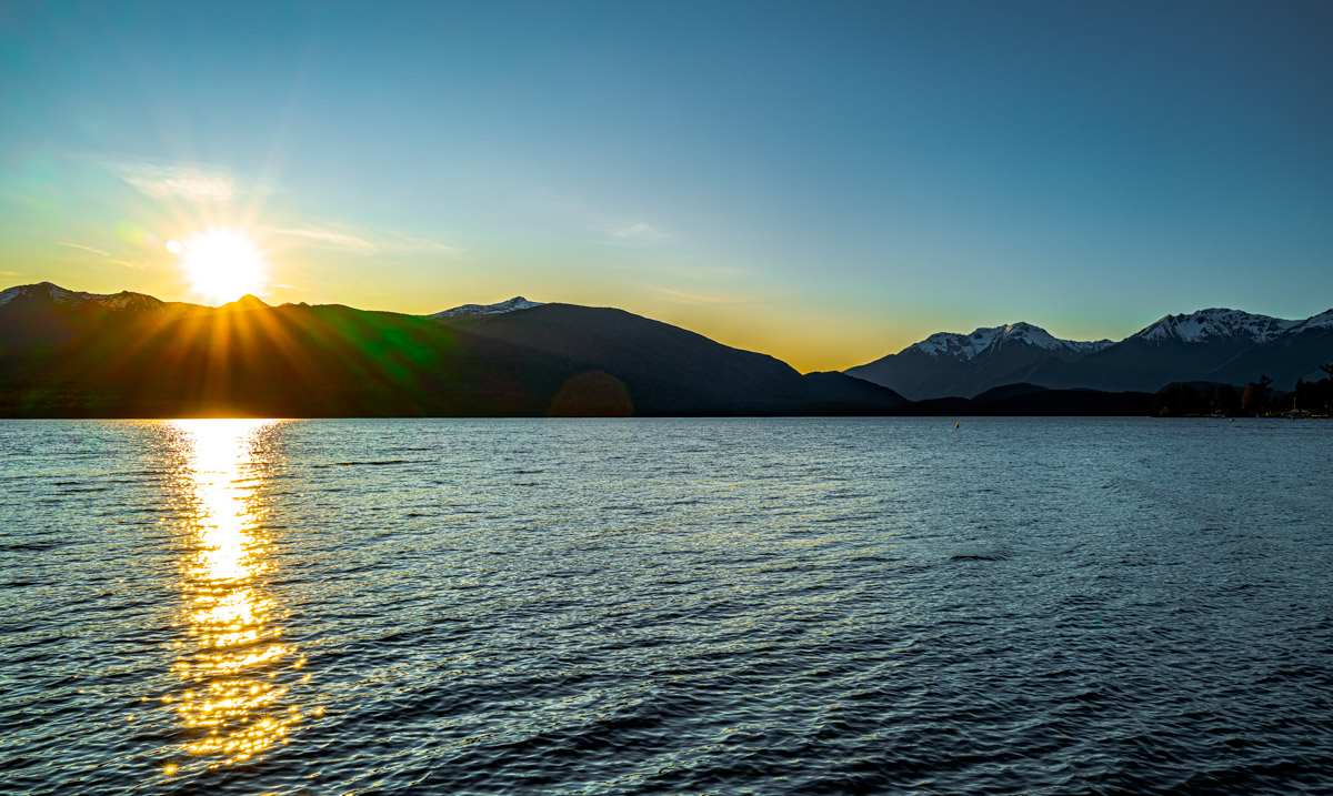 Lake Te Anau at Sunset